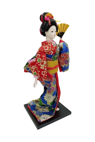 Japon Kimonolu Geyşa Bebek Kabuki Biblo 30 Cm No.17 Anime