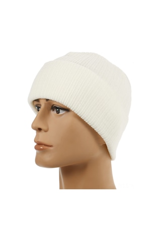 Konesam Kış Bisiklet Turları İçin Isı Sağlayan Pamuklu Bonnet - Kulakları Kapsayan Ayarlanabilir Desen Beyaz