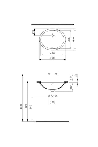 Bocchi Parma Tezgah Altı Lavabo Beyaz - 1384-001-0125 Beyaz