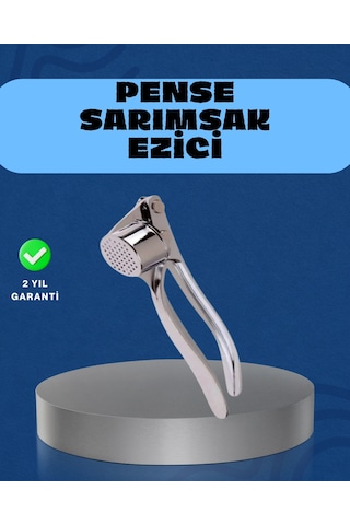 Mutfak Sarımsak Ezici Kaymaz Saplı Güçlü Mekanizma Sarı