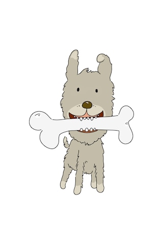 Paybuy Kemik Tutan Karikatür Köpek Tasarımı Baskılı Çocuk Tişört Siyah