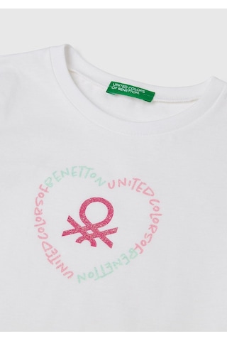 United Colors Of Benetton Benetton Kız Bebek Bg Tshırt Beyaz
