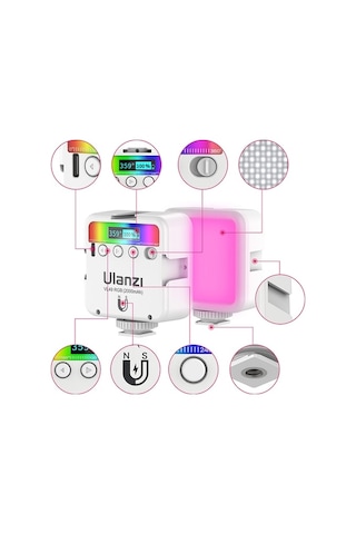 Joyjadehub Ulanzı Vl49 Rgb Video Işığı, Led Kamera Işığı 3 Soğuk Siyah