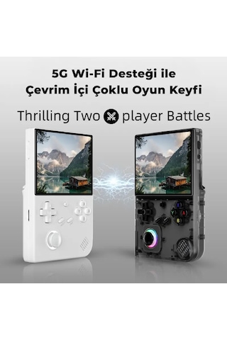 Rg40xxv Dikey Retro El Oyun Konsolu 64 Gb Beyaz - 4.0 İnç Oca Ips Ekran Rgb Işıklı Joystick H700 İşlemci 5g Wi-fi Hdmı Bluetooth Psp, Ps1, Dc Destekli