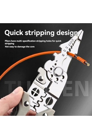 Novahub Çok Fonksiyonlu Kabloyu Soyma Pencesi Dayanıklı Ve Ergonomik Tasarım