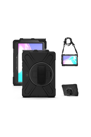Galaxy Uyumlu  Tab Active Pro 10.1 T540 Msra Defender Tablet Silikon - Siyah Arka Kapak