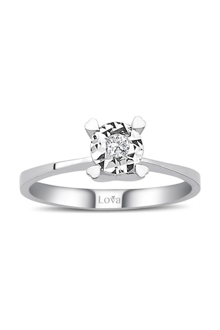 Lova 0,60 Karat Efektli Pırlanta Tektaş Yüzük - 1040115