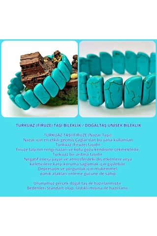 Turkuaz / Firuze Bileklik - Doğaltaş Unisex Bileklik Turkuaz