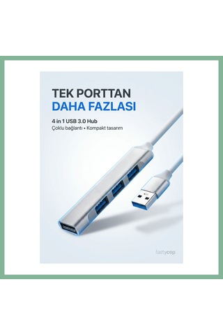 Bşkvirgo Ekd-uh60, Usb3.0 To 3xusb 2.0, 1xusb 3.0, Metal, Usb Hub Bsk2026