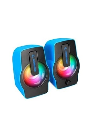 Rampage Rms-g7 Falsetto 2.0 6 Watt Rgb Ledli Mavi Multimedia Gaming Usb Speaker Kdo
