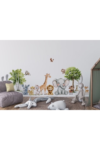 Orman Hayvanları Çocuk Odası Duvar Sticker Seti 01