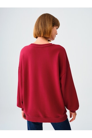Oversize Kadın Sweatshirt Burgundy