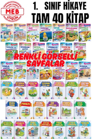 1. Sınıflar Için Okumayı Hızlandıran Eğlenceli Hikaye Seti 40 Kitap