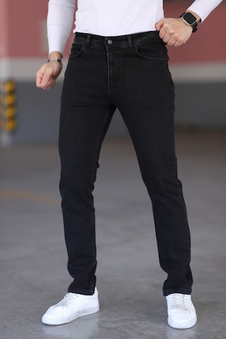 Myrab Denim Siyah Erkek Regular Fit Rahat Kesim Jean Pantolon