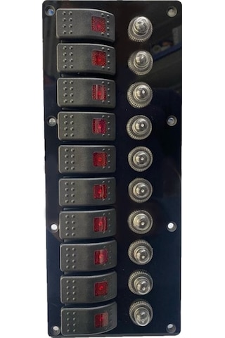 10'Lu Otomatik Sigortalı Marin Switch Panel