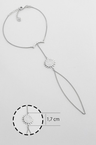 Mihrimah 18 Ayar Beyaz Altın Kaplama 21 Cm Gümüş Şahmeran Rodyum