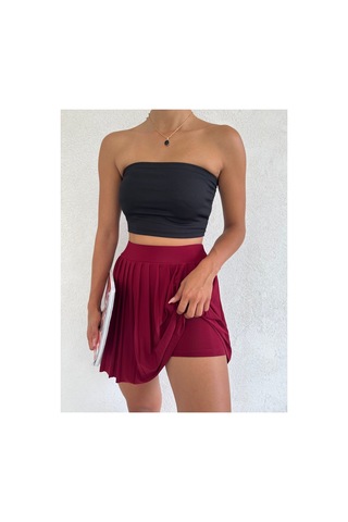 Winmoda34 Kadın Tenis Eteği Içten Taytlı Sporcu Etek Kırmızı