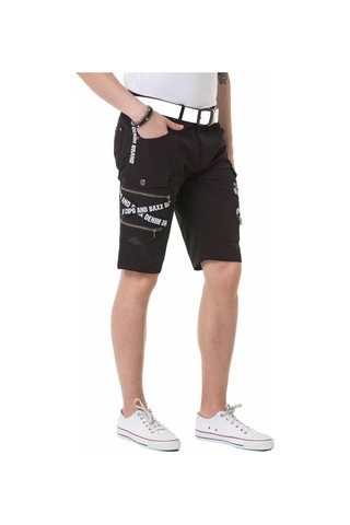 Ck253 Kargo Cepli Siyah Erkek Şort Haki