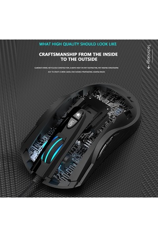 Dark Alien V600 7 Tuşlu Ofis Bilgisayarı İş Faresi, Kablo Uzunluğu: 1.42m Beyaz Diğer