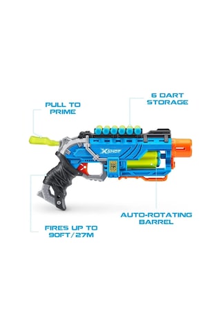 Mey İthalat 4860 X Shot Sünger Atan Dino Attack Striker Silah -