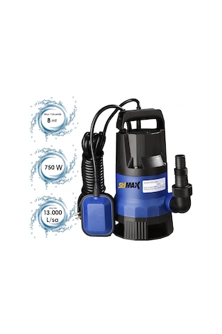 Stilmax 750W Plastik Gövdeli Kirli Ve Temiz Su Dalgıç Pompası