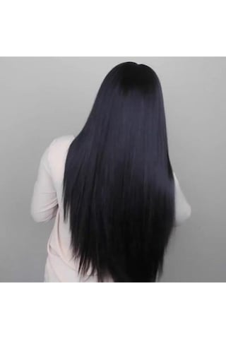 Fabrika Sınır Ötesi Peruk Avrupa Ve Amerikan Tarzı Peruk Kadın Uzun Düz Saç Siyah Orta Afrika Peruk Sentetik Peruk