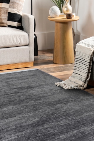Azra Antrasit Kaymaz Taban Halı – Salon, Çocuk Odası ve Mutfak için Yıkanabilir, Yumuşak Kilim