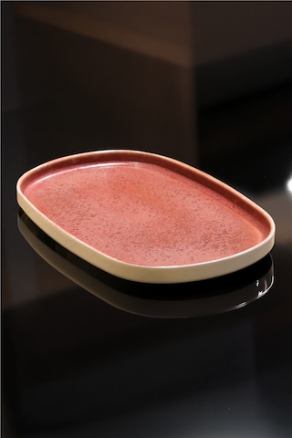 6'lı Elipse Shape Rosa Oval Tabak 34 Cm Şık Ve Modern Porselen Servis Tabağı Beyaz