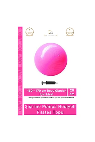 Profesyonel Seri Dayanıklı Yüksek Kalite Mini Gymball 20cm Pembe Pilates Topu Şişirme Pompa Hediyeli