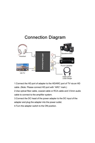 Samdoo Ay80 Hdmı Arc Ses Adaptörü - Fiber/ Koaksiyel/3.5mm Çıkışlı Tv Ses Sistemi Bağlantı Çözümü