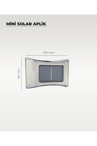 Mini Oval Solar Aplik Gün Işığı - 4 Adet 4 Adet