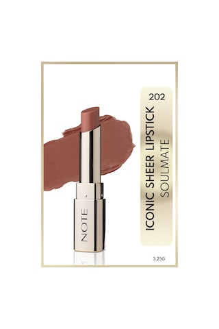 Note Cosmetics Iconic Sheer Lipstick Nemlendirici Parlak Ruj 202 Soulmate Nemlendirici Parlak Ruj - Nude 202
