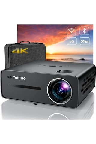 Toptro X5 5g Wifi Bluetooth Projektör, 460 Ansı Lümen Full Hd Yerel 1080p