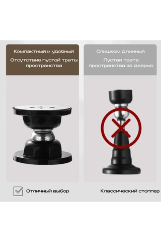 Fosenze Metal Manyetik Kapı Tutucu Siyah - Silikon Yastık, 2 Montaj Seçeneği, Ev Güvenliği Ve Konforu, 5 Cm Boşluk, Dayanıklı Malzeme