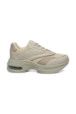 Bluefeet Drk Bej Fileli Kadın Sneaker Spor Ayakkabı Bej