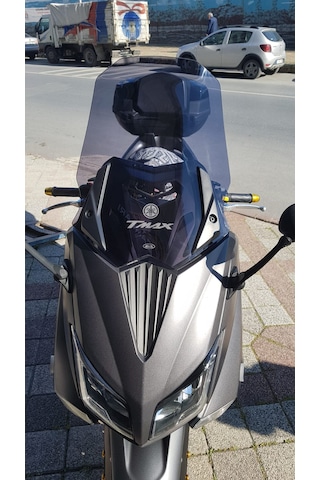 2015-18 Yamaha Tmax 530 Ön Uzun Cam Koyu Füme Zeus 58cm 4mm