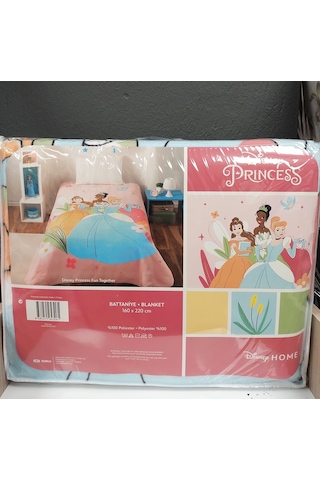 Kristal By Taç Lisanslı Tek Kişilik Çocuk Battaniye 160x220 -pri Pembe