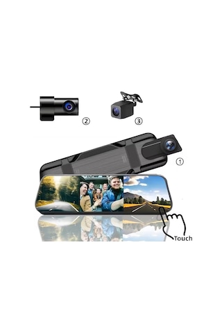 3 Kameralı Kayıt Yapan Dvr Dikiz Aynası