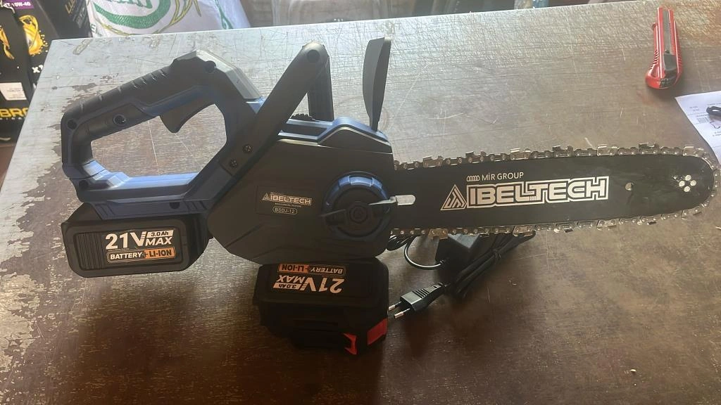 Hsgl Ibeltech Akülü Zincirli Testere 21v 3.0ah Bsdj12 Şarjlı Budama Testere Güçlü Moto