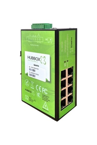 Hubbox S2 8-port Endüstriyel Switch