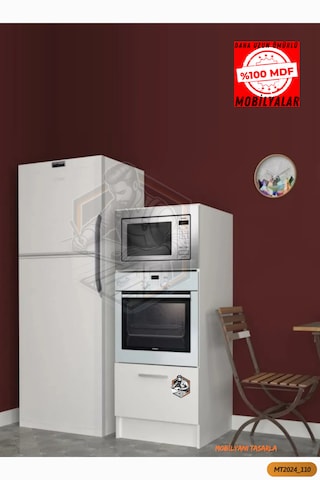 Tamamı Mdf Çok Amaçlı Tek Kapaklı Ankastre Ve Mini Fırın Dolabı