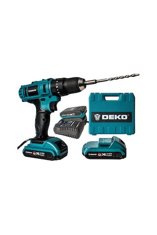 Deko Pro XR 24V 5 Ah Li-ion Çift Akülü Darbeli Vidalama Mavi