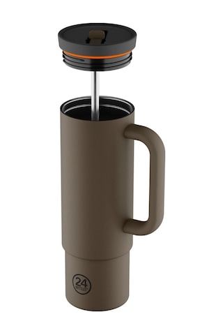 Straw Cup Mocha Pipetli Paslanmaz Çelik Termos 800 Ml Kahverengi