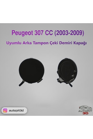 Peugeot 307 Cc 2003 2009 Uyumlu Arka Tampon Çeki Demiri Kapağı