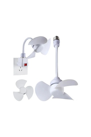 Kangvka Led Mini Tavan Fanı - Abs Ve Metal Konstrüksiyon, Soğuk Beyaz Işık, Ev Ve Ofis İçin Çift Fonksiyonlu Hava Akışı + Aydınlatma