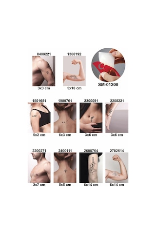 Enhavalı Çılgın Tasarımlar Geçici Dövme Şablonları 10'lu