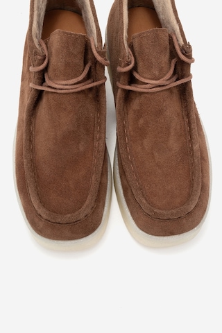 Luvishoes Luvi Shoes Melıa Taba Süet Hakiki Deri Kadın Bilekte Bot Taba