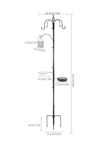 Tr Premium Kuş Besleme İstasyonu Kiti, 195,56 Cm X 48,26 Cm Kuş Yemi Direği, Vahşi Kuşlar İzleme, Kuş Yemliği V