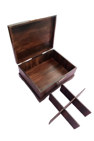 El Yapımı Eskitme Desenli Ahşap Bölmeli Kutu