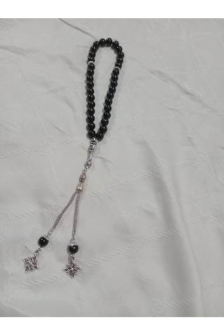 Siyah Plastik Boncuklu Tespih Siyah